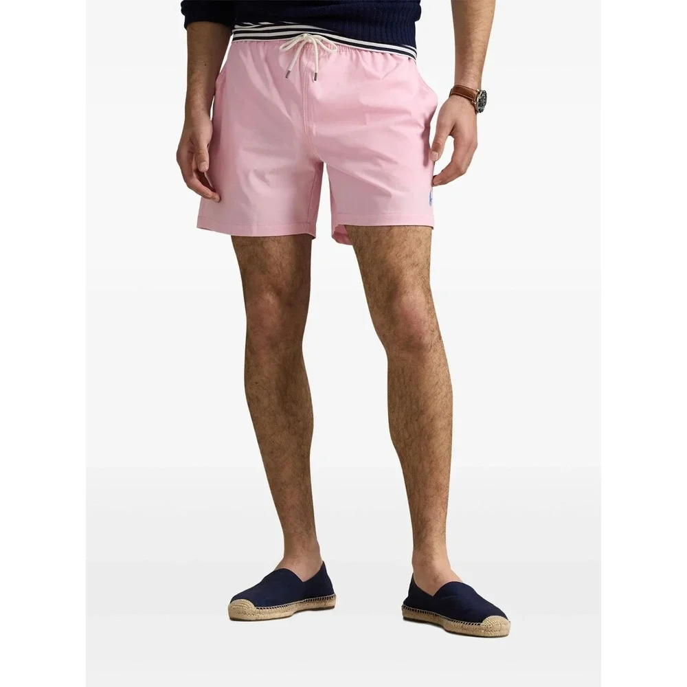 Polo Ralph Lauren Men's Size 3XB Pink Traveler Stretch‎ Swim Trunks Board Shorts